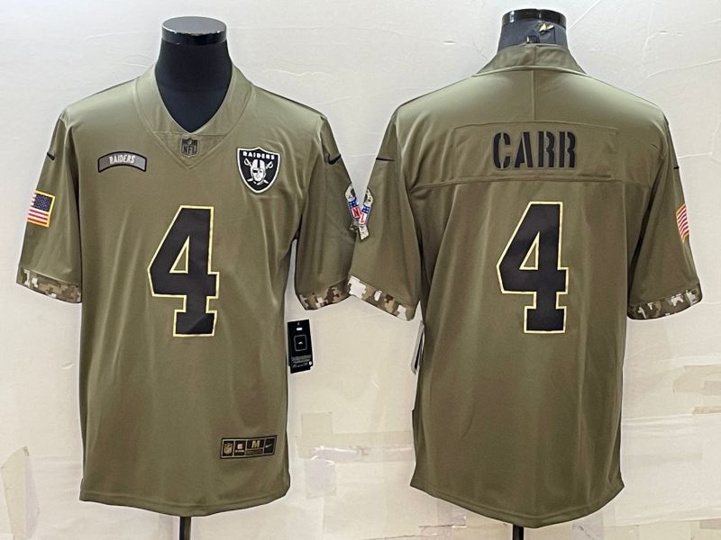 Men Oakland Raiders #4 Carr Green 2022 Vapor Untouchable Limited Nike NFL Jersey->oakland raiders->NFL Jersey
